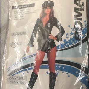 ⭐️ Roma Sexy Cop Costume Black Size S/M petite 1 pc booty shorts romper M